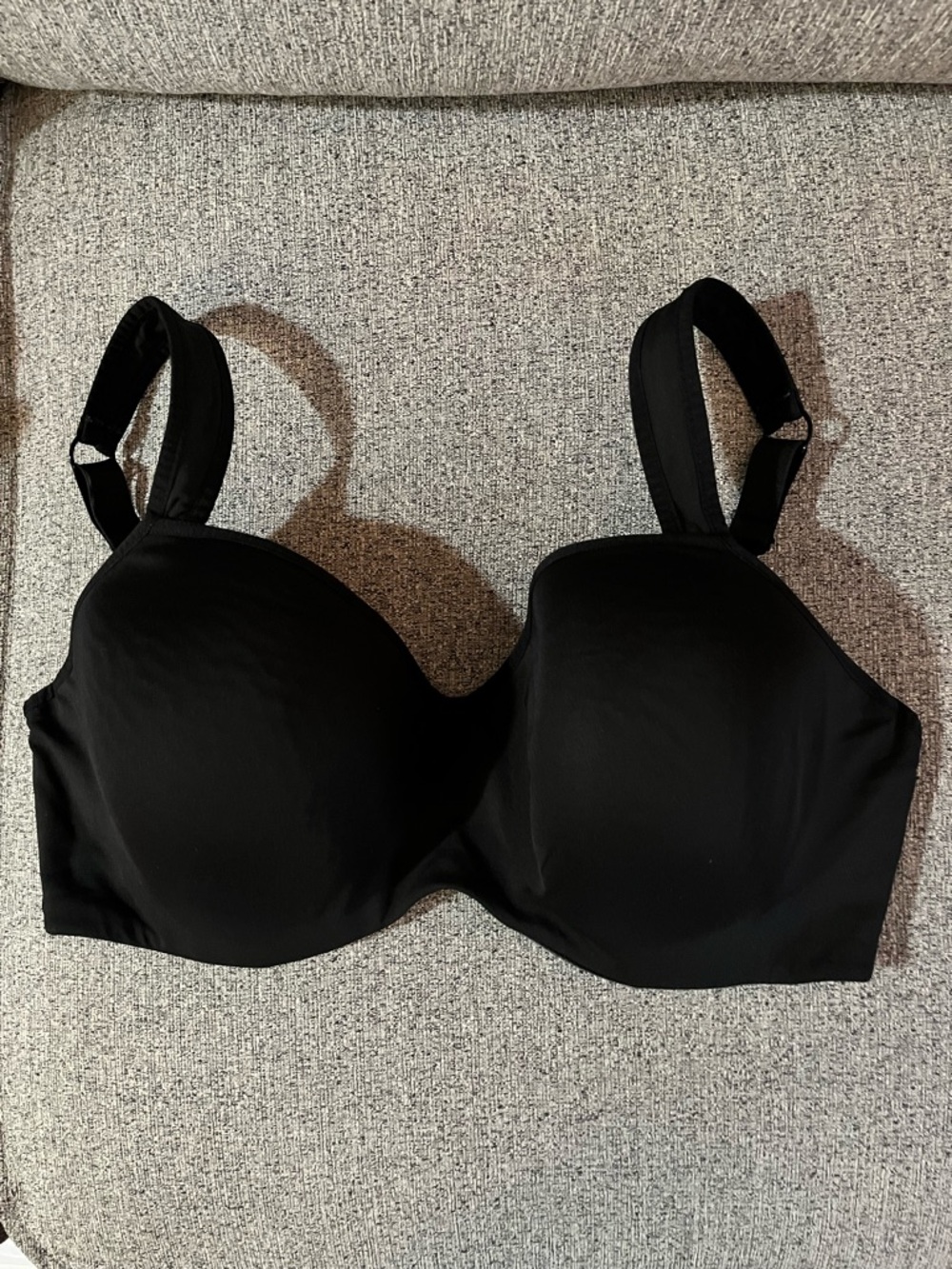 Le Mystere Black Full-Coverage Molded T-Shirt Bra